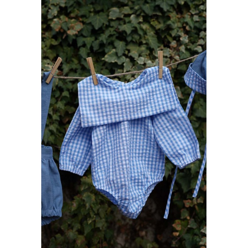 Body carouri alb/bleu