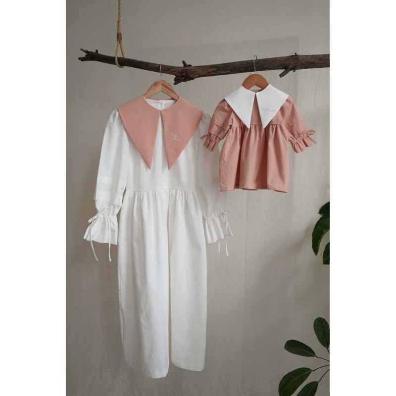 Set mama-fiica Alb si roz